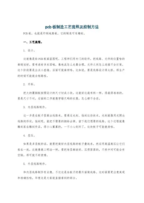 pcb板制造工艺流程及控制方法