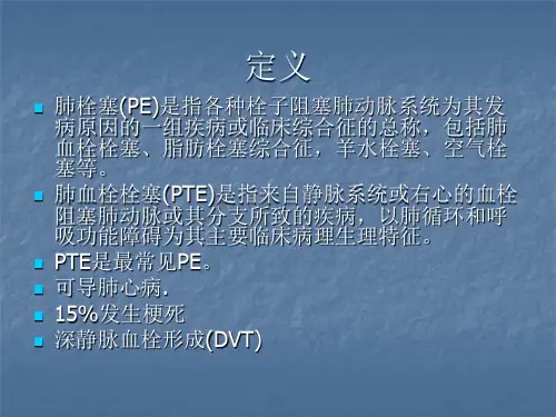 肺血栓栓塞症诊治指南
