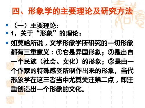 形象学的主要理论及作业