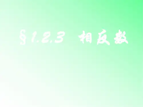 初中数学七年级上册相反数