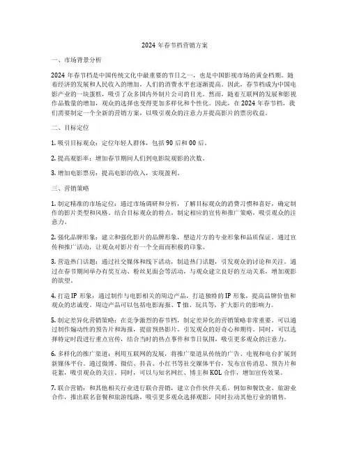 2024年春节档营销方案