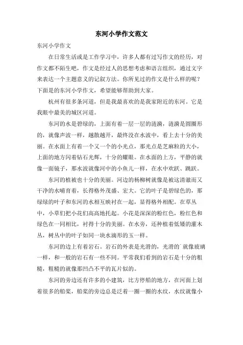 东河小学作文范文