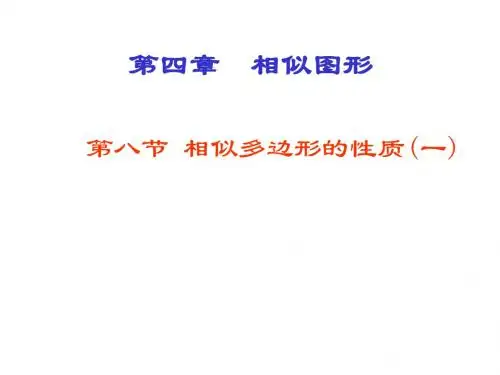 4.8 相似多边形的性质 课件5(北师大版八年级下)