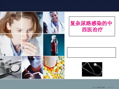 复杂性尿路感染中西医治疗