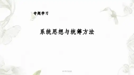 系统思想与统筹方法课件