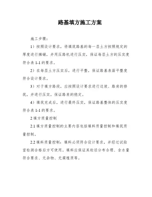 路基填方施工方案