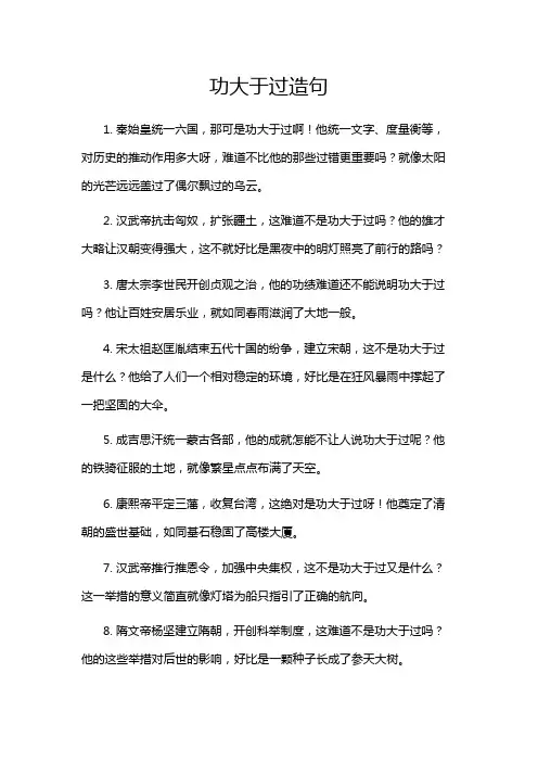 功大于过造句