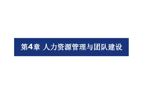 第04章人力资源管理与团队建设