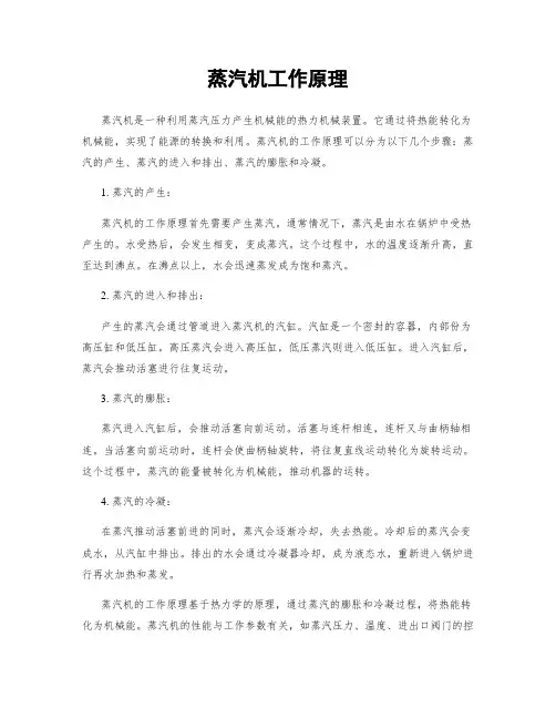 蒸汽机工作原理