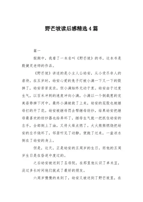 野芒坡读后感精选4篇