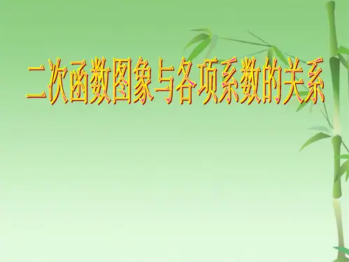二次函数系数与图像的关系(共32张PPT)
