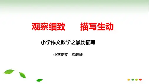 作文教学之景物描写 ppt课件(完美版)
