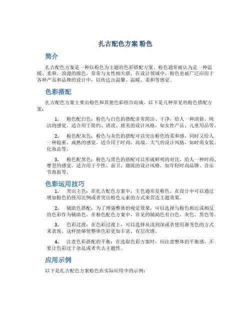 扎古配色方案 粉色
