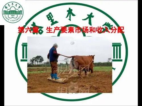 马工程-西方经济学-第6章-生产要素市场和收入分配(1)