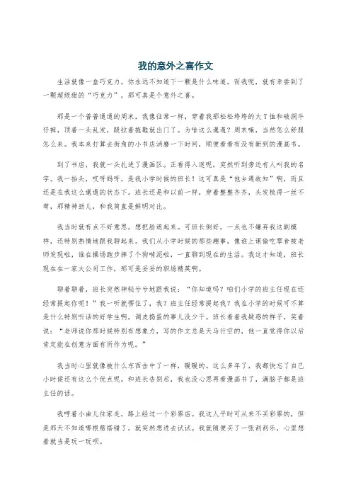 我的意外之喜作文