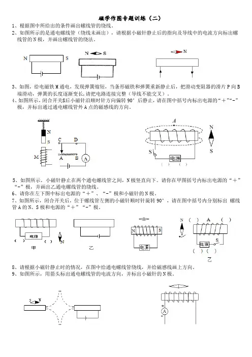 磁学作图专题训练(二)
