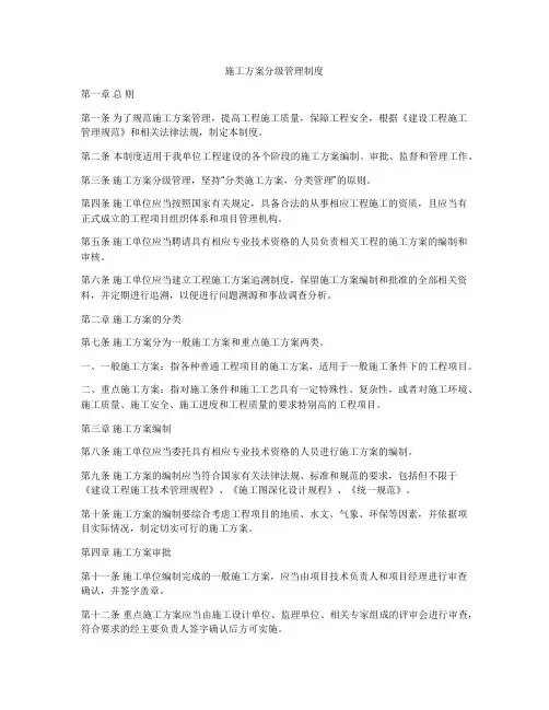 施工方案分级管理制度