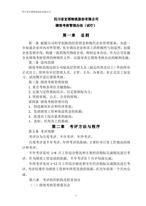 绩效考核管理办法-1