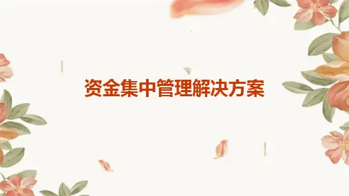 资金集中管理解决方案