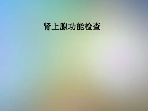 肾上腺功能检查