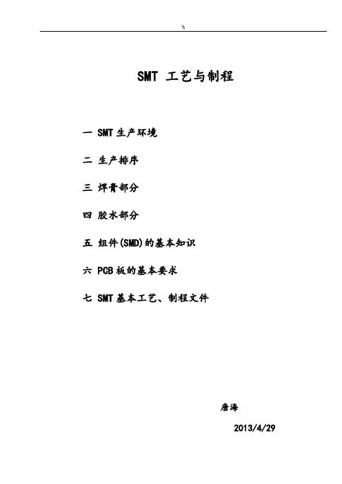 SMT工艺标准规范标准与制程程序