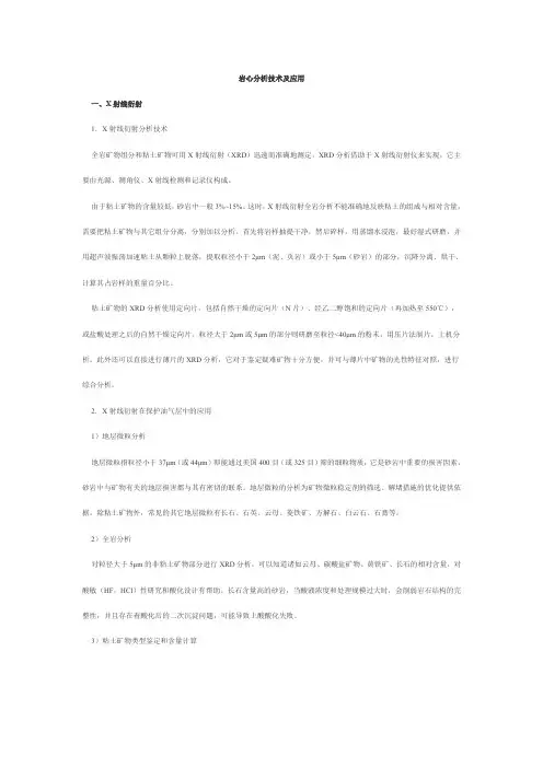 岩心分析技术