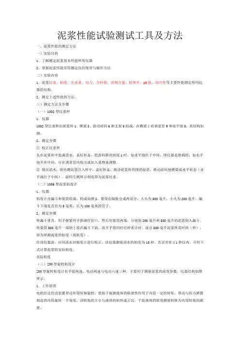 泥浆测试