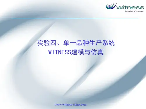 单一品种生产系统WITNESS建模与仿真