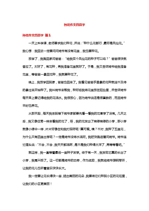 种花作文四百字