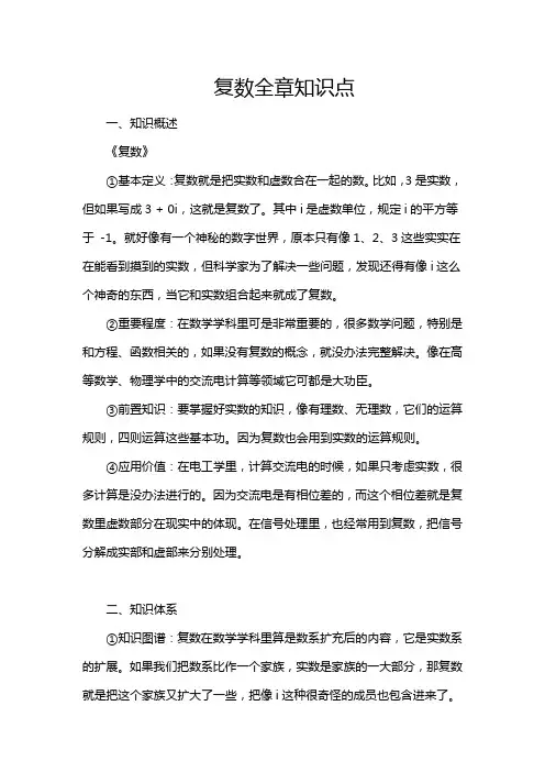 复数全章知识点