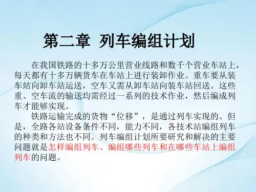 列车编组计划概述