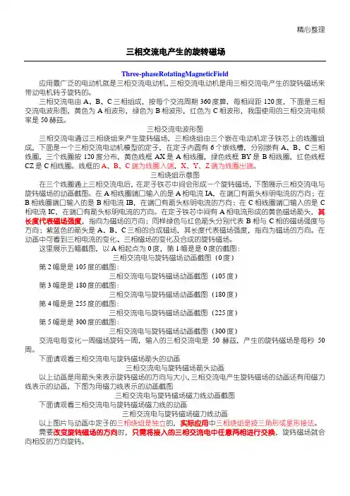 三相交流电产生的旋转磁场