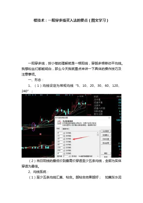 楼技术：一阳穿多线买入法的要点（图文学习）