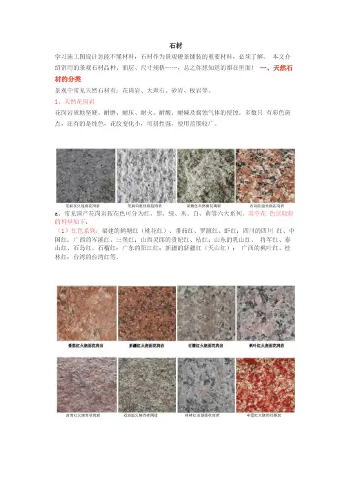 石材基础知识大全精炼