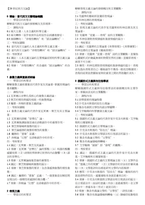 20世纪西方文论