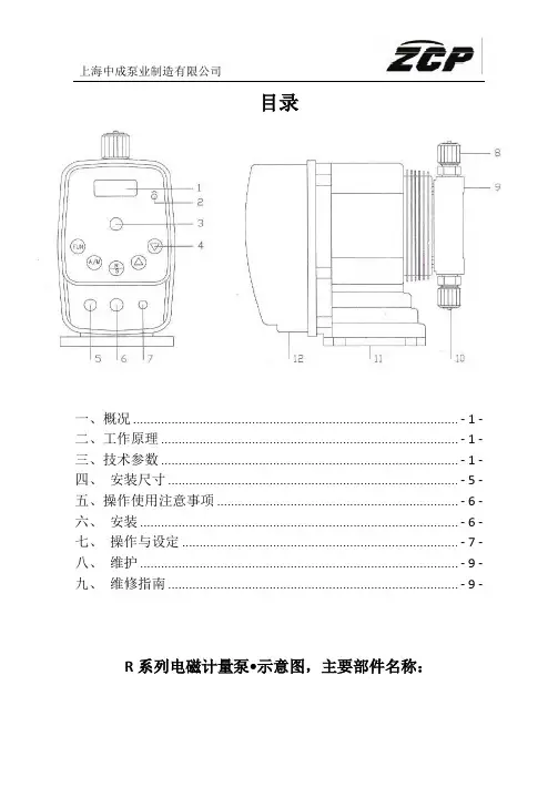 R系列电磁计量泵说明书2