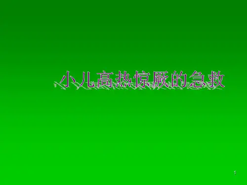 高热惊厥的急救与处理ppt课件