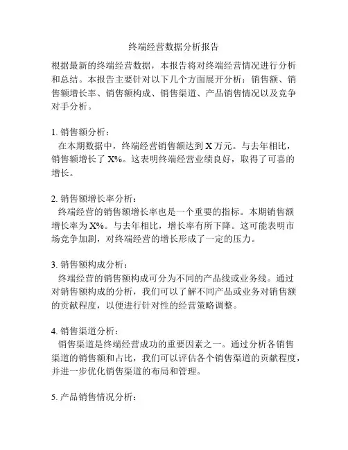 终端经营数据分析报告