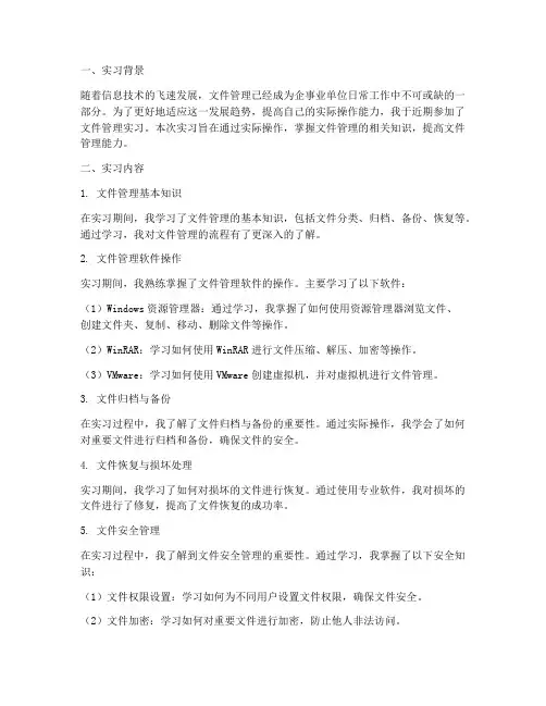 文件管理实习报告