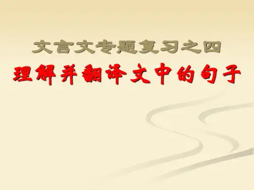 理解并翻译文中的句子