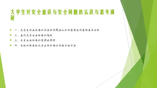 大学生对安全意识与安全问题的认识与思考调研
