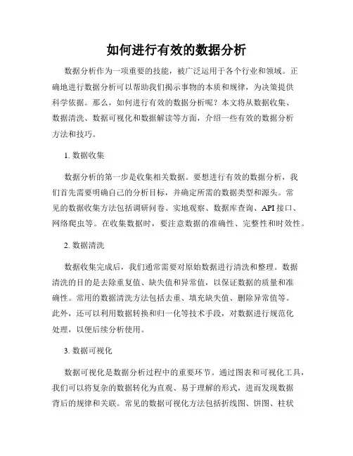 如何进行有效的数据分析