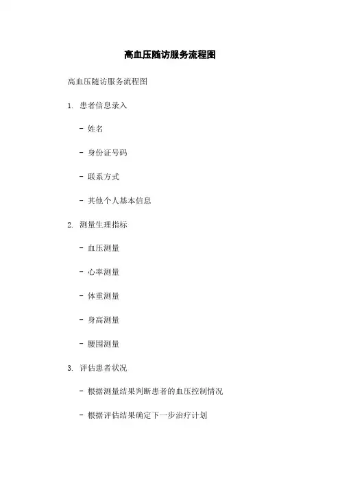 高血压随访服务流程图
