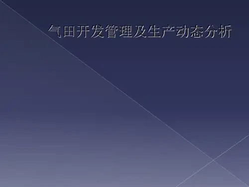 气田开发管理及生产动态分析