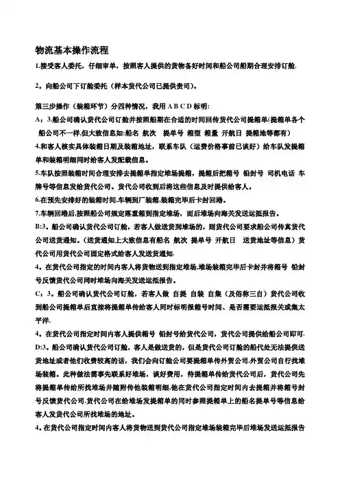 物流基本操作流程简介