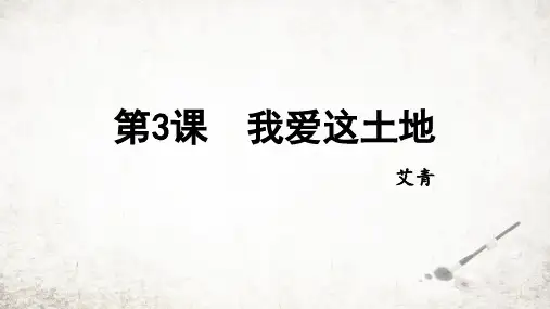 部编版九年级上册语文《 我爱这土地》优秀PPT课件( 25页)
