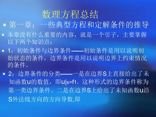 数理方程总结完整版