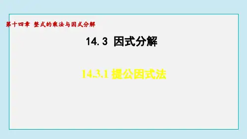 提公因式法ppt课件