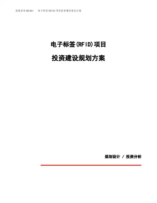 电子标签(RFID)项目投资建设规划方案(模板)