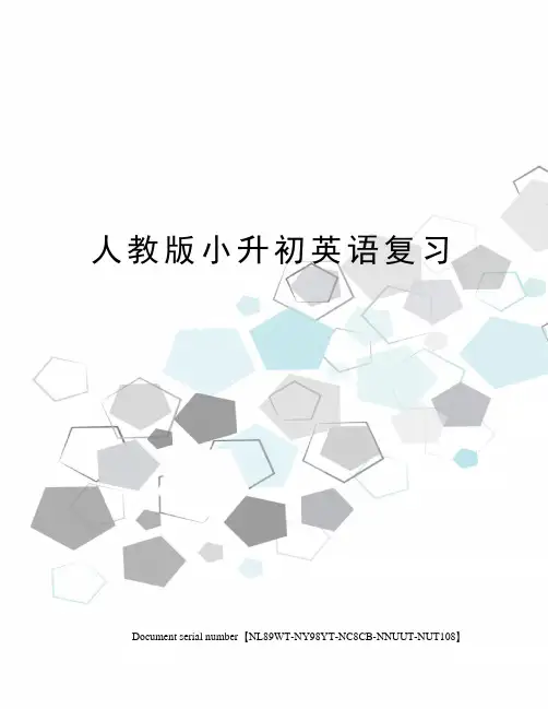 人教版小升初英语复习完整版